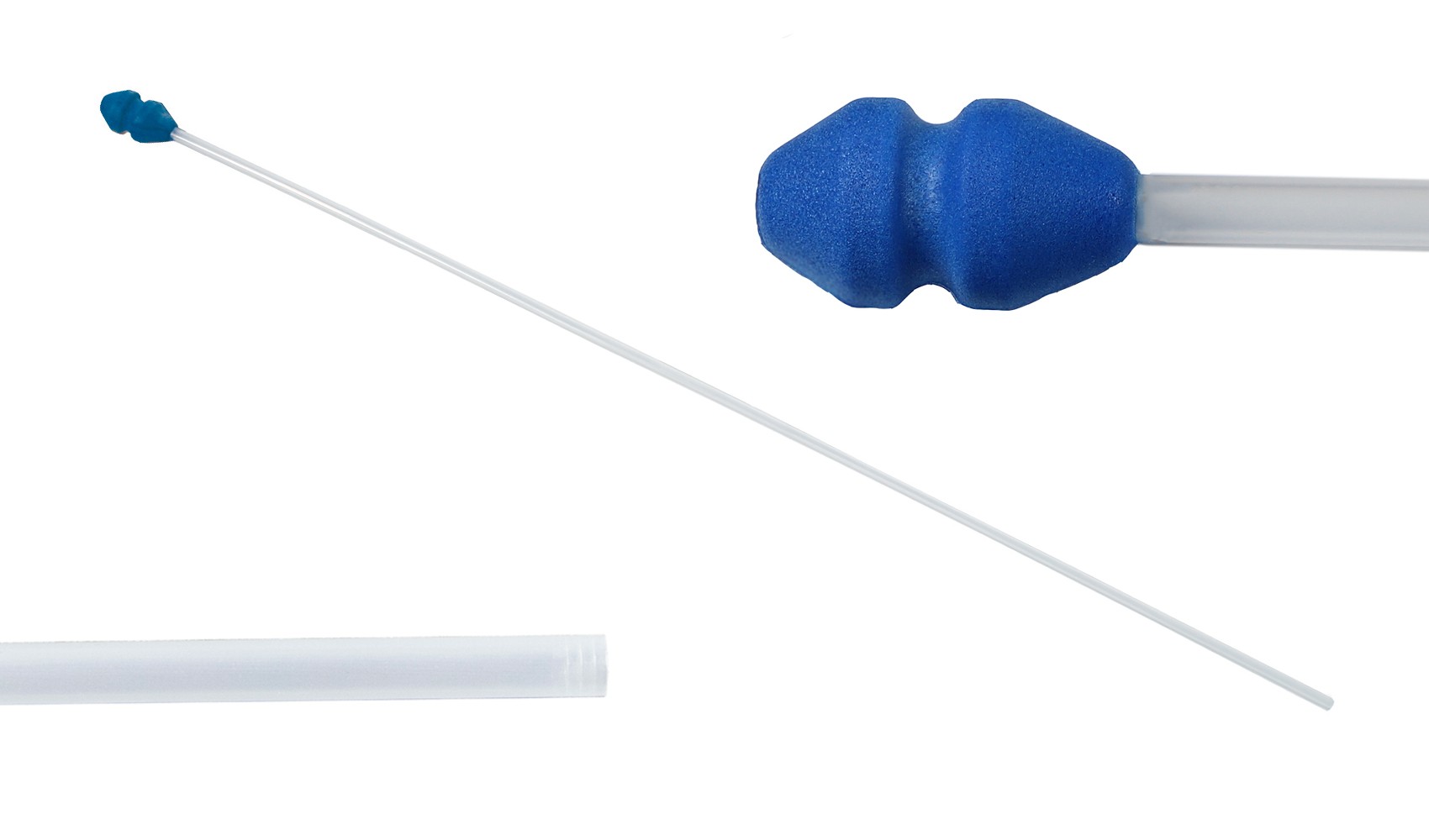 Foamtip Safelock® catheter, blue, 25/bag, 500/cardboard box