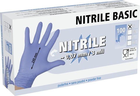 Одноразовые перчатки и костюмы Одноразовые перчатки Nitrile Basic